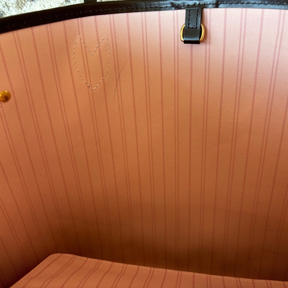 Authentic Louis Vuitton Neverfull MM damier ebene ballerina pink interior - Picture 15 of 16